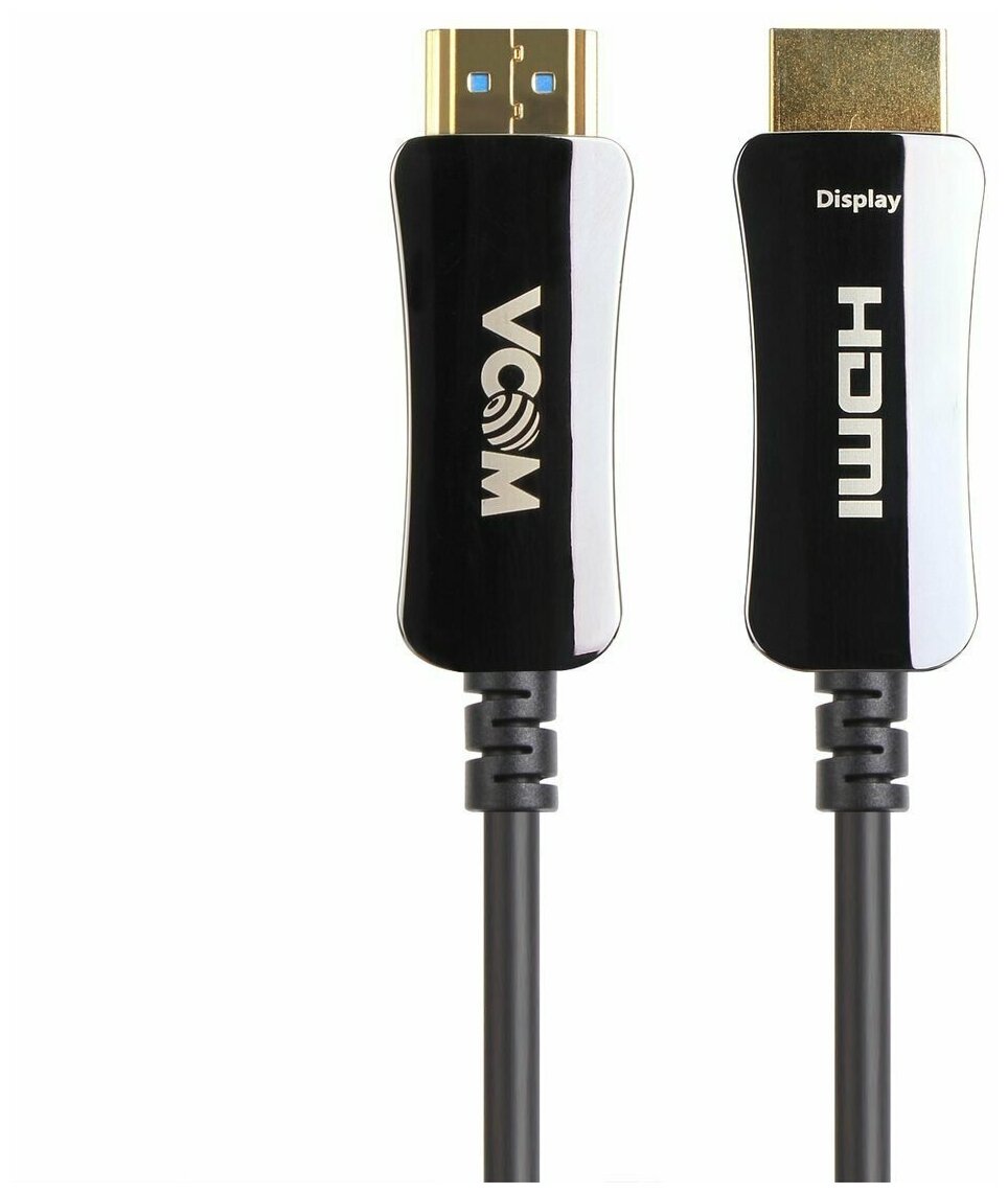 Кабель аудио-видео VCOM, HDMI (m) - HDMI (m) , ver 2.0, 50м, GOLD черный [d3742a-50m] Noname - фото №4
