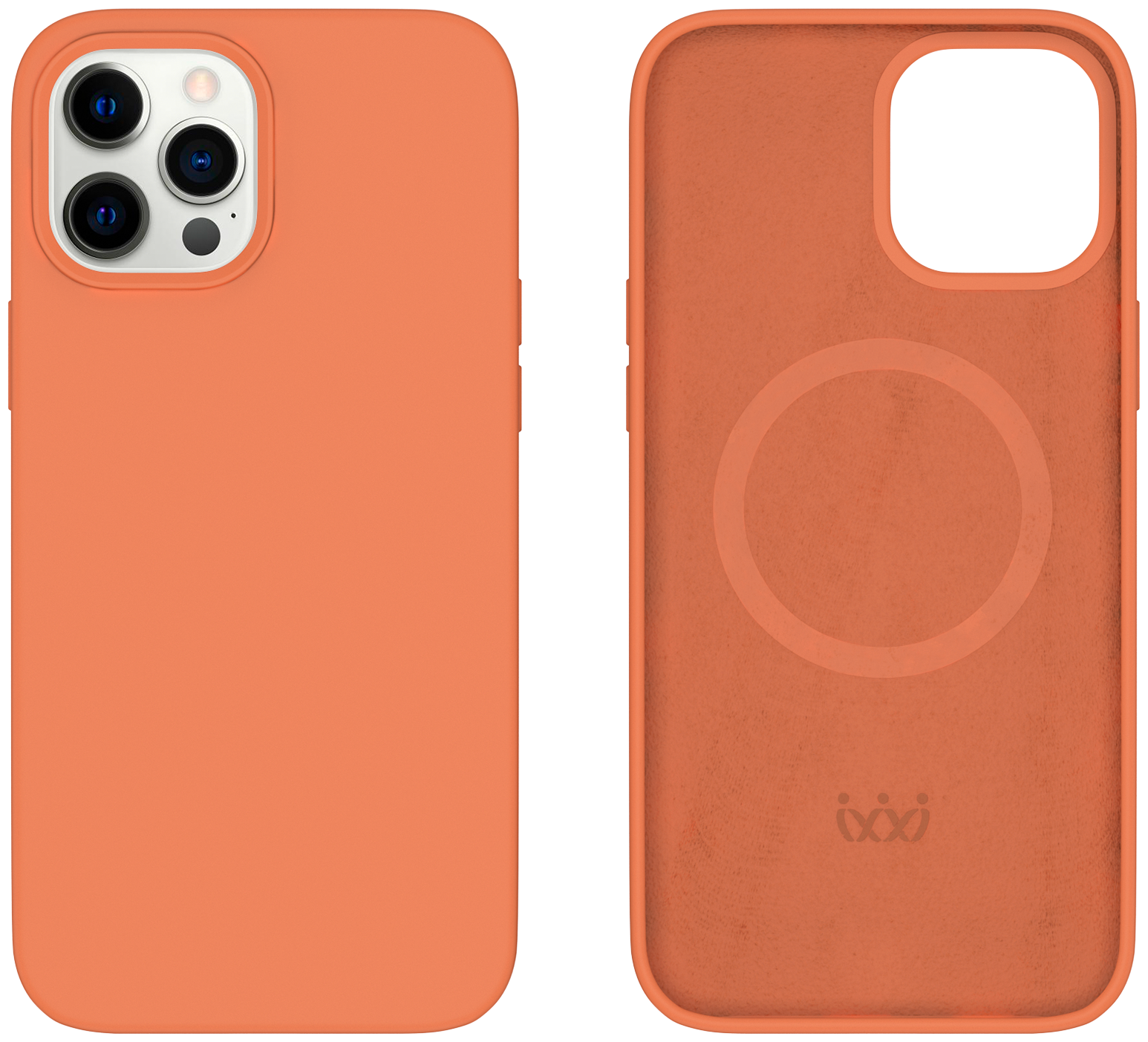 Чехол защитный VLP c MagSafe для iPhone 12 ProMax, оранжевый - фото №6