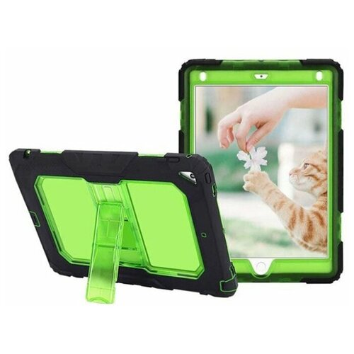Противоударный, защитный чехол для iPad Mini 4, Shock Proof Tablet Case, черный с зеленым