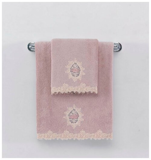 Полотенце для ванной Soft Cotton DESTAN хлопковая махра лиловый 85х150