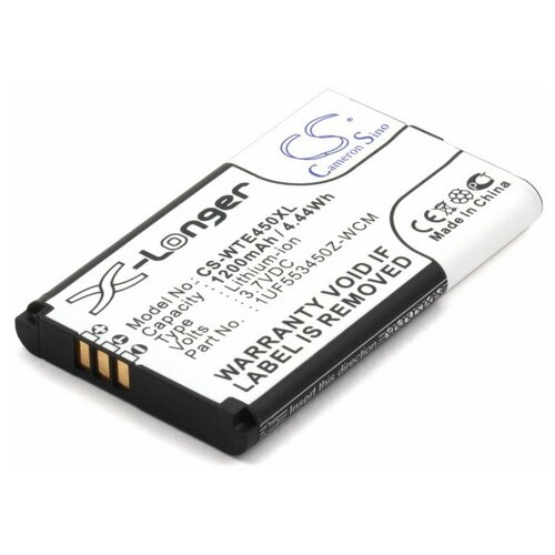 Аккумулятор CameronSino CS-WTE450XL для планшета Wacom Bamboo Pen, PenTouch, Intuos5 Touch (1200mAh) непрозрачная сменная накладка mypads для графического планшета wacom pth 660p r черная