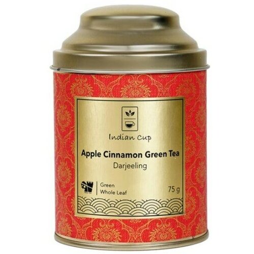 Чай "Indian Cup" зеленый "Apple Cinnamon Green Tea" (жб) - 75 грамм.