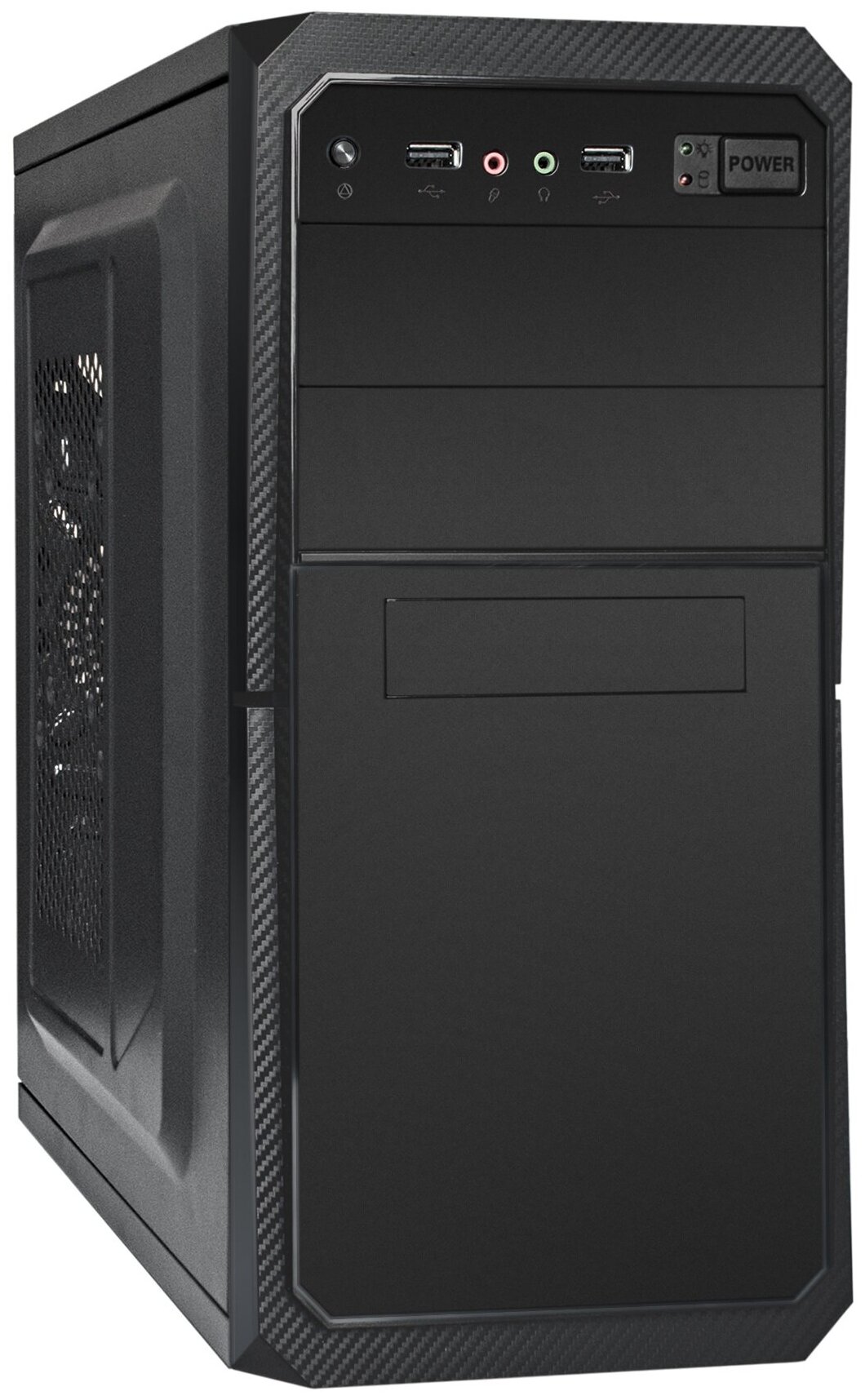 EXEGATE EX284027RUS Корпус Minitower BA-202 Black, mATX, <без БП>, 2 USB, Audio