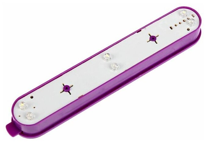 Аквариумный набор трехсекционный, с подсветкой LED, 2,55 л, фиолетовый - фотография № 17