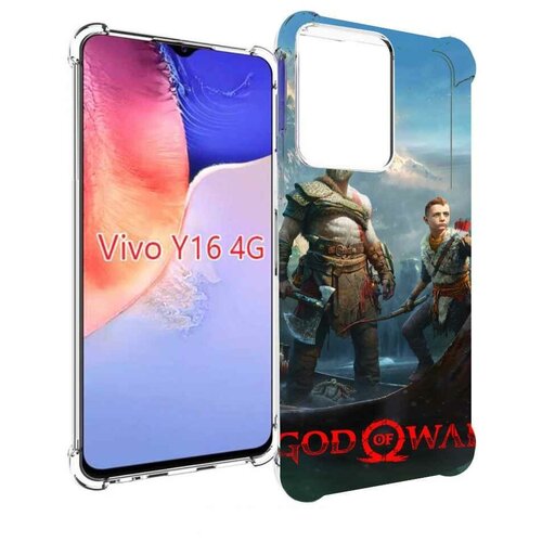 Чехол MyPads God Of War Кратос Атрей для Vivo Y16 4G/ Vivo Y02S задняя-панель-накладка-бампер чехол mypads future hndrxx для vivo y16 4g vivo y02s задняя панель накладка бампер