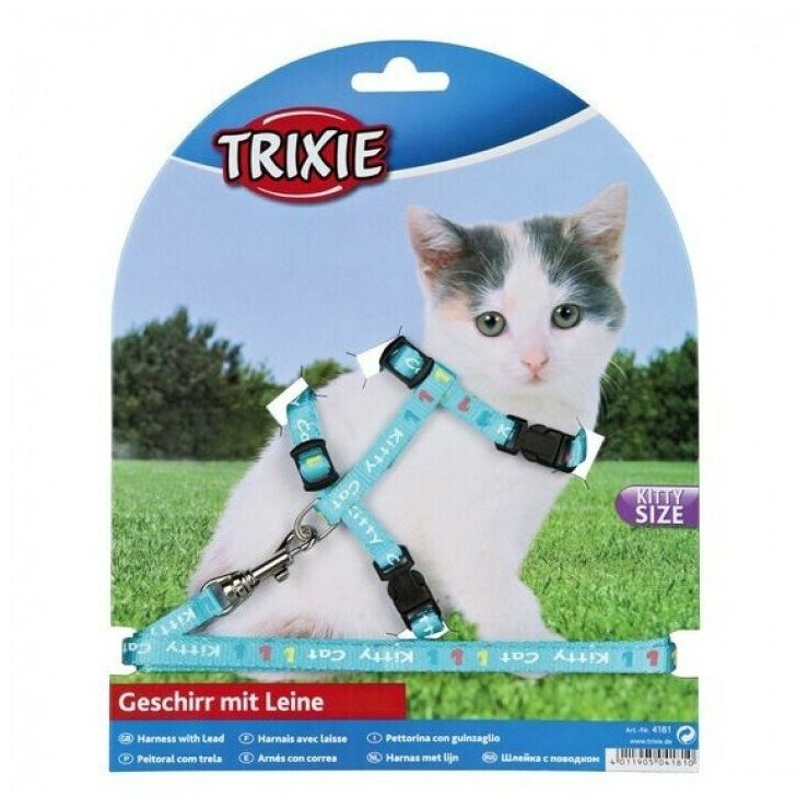 Trixie шлейка для котят, с рисунком 21-33 см - фотография № 1