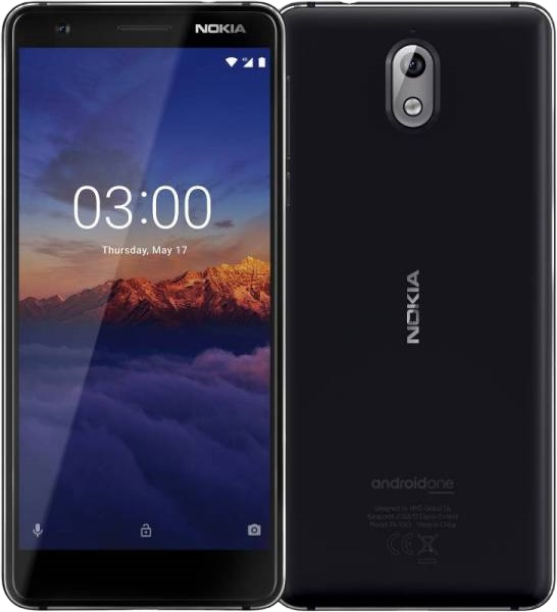 NOKIA 3.1 DS TA-1063 BLACK, 5.2'' 1440x720, 1.5GHz, 8 Core, 2GB RAM, 16GB, up to 128GB flash, 13Mpix/8Mpix, 2 Sim, 2G, 3G, LTE, BT, Wi-Fi, NFC, GPS, Type-C, 2990mAh, Android 8.0 (Oreo), 138.3g, 146.25x68.65x8.7