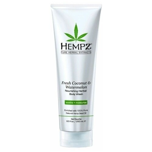 HEMPZ Body Wash Fresh Coconut & Watermelon Herbal - Гель для Душа Кокос и Арбуз 250мл hempz гель для душа для чувствительной кожи sensitive skin calming herbal body wash 250 мл hempz чувствительная кожа