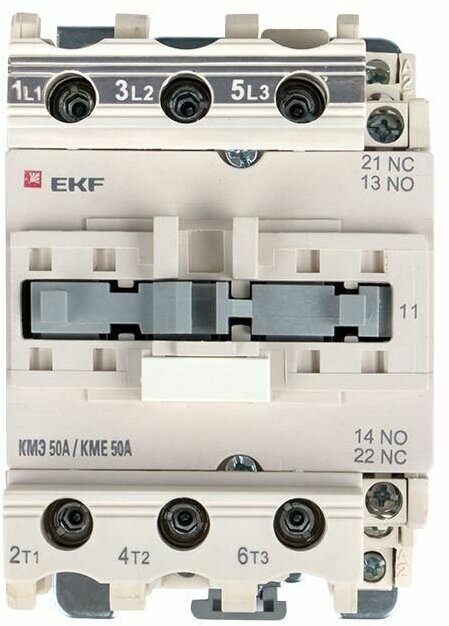 Контактор КМЭ 50А кат. 220В AC 1НО+1НЗ EKF ctr-s-50-220 - фотография № 2