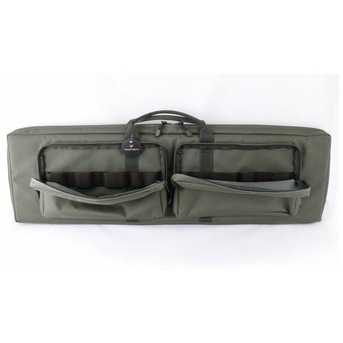 фото Кейс 102х30х6 зелёный капрон с пенополиэтиленом система крепления оружия два кармана под магазины (4+4) vektor