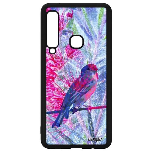 фото Защитный чехол на смартфон // samsung galaxy a9 2018 // "воробей" птица воробышек, utaupia, фуксия