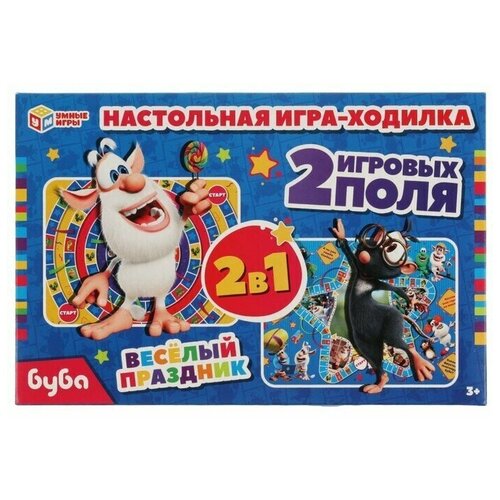 Игра-ходилка 2 в 1 Буба Веселый праздник, 330 * 216 * 27 мм