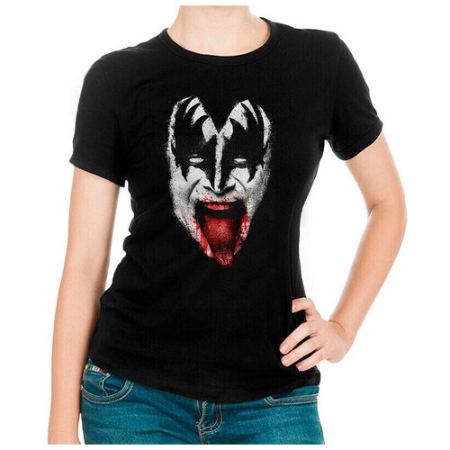 Футболка DreamShirts Kiss Женская черная XS