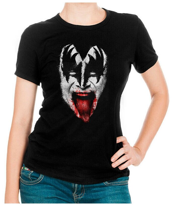 Футболка DreamShirts Kiss Женская черная 