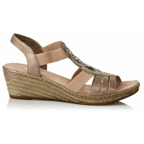 фото Босоножки rieker, размер 41, розовый