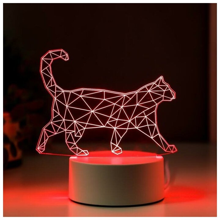 Светильник "Кот стоя" LED RGB от сети 4814582 - фотография № 3