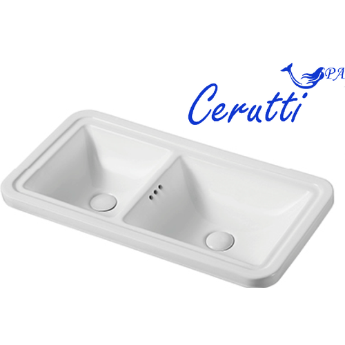 Раковина накладная Ceruttispa Double DORRIS (690x335) раковина с пьедесталом cerutti spa dorris 430x360x830