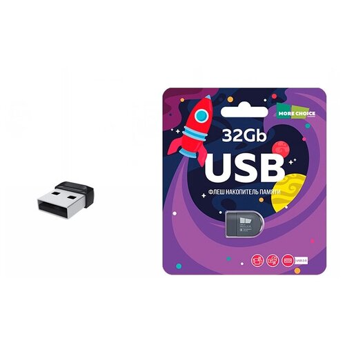 Флеш накопитель памяти USB 32GB 2.0 More Choice Mini MF32-2 Black