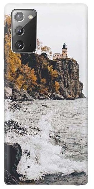 Ультратонкий силиконовый чехол-накладка для Samsung Galaxy Note 20 с принтом "Северный маяк"