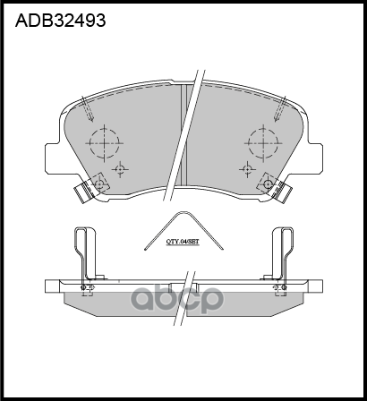 ALLIED NIPPON ADB32493 Колодки тормозные дисковые передние