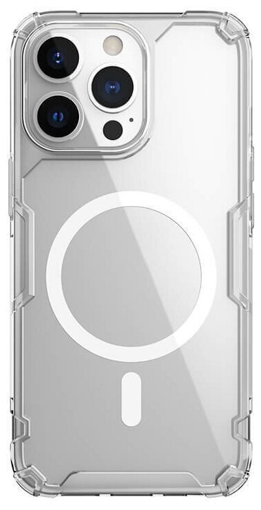 Противоударный чехол Nillkin Nature TPU Pro (Magnetic Case) для Apple iPhone 13 Pro Max прозрачный