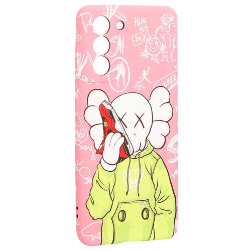 фото Чехол для samsung s21 0.8мм силикон luxo с флуоресцентным рисунком kaws j83