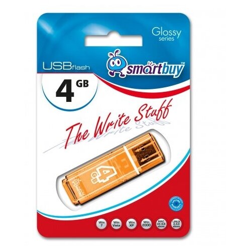 USB 4GB Smart Buy Glossy оранжевый