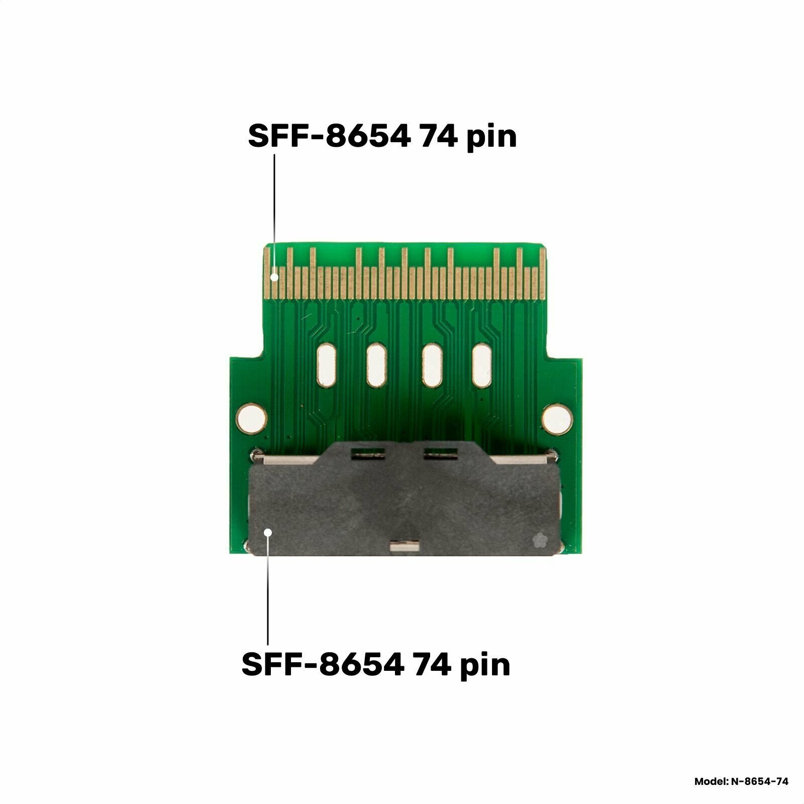 Адаптер-переходник для защиты разъема Slimline SAS x8 SFF-8654 74 pin NFHK N-8654-74