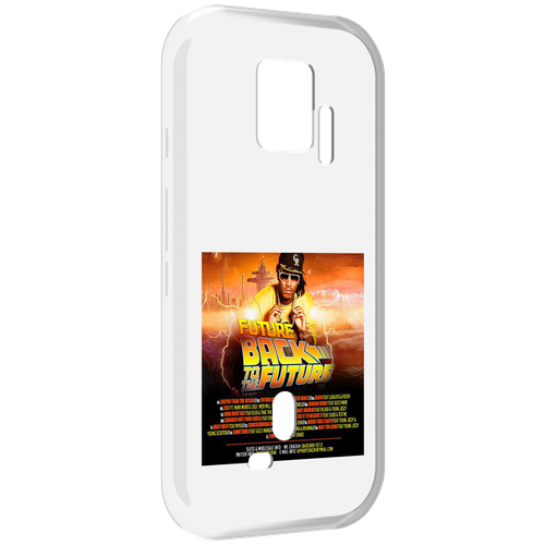 Чехол MyPads Future - Back To The Future для ZTE Nubia Red Magic 7S Pro задняя-панель-накладка-бампер