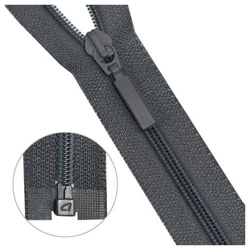 фото Молния витая тип 6 1 замок 40см arta (301 графит) 5 шт