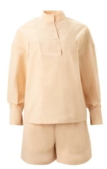 Комплект женский (блузка, шорты) MINAKU: Enjoy цвет бежевый, р-р 42 - фотография № 2