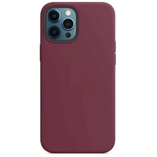 фото Чехол силиконовый mitrifon для iphone 13 pro max (6.7") maroon бордовый №52