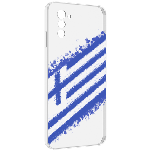 Чехол MyPads флаг Греции для UleFone Note 12 / Note 12P задняя-панель-накладка-бампер