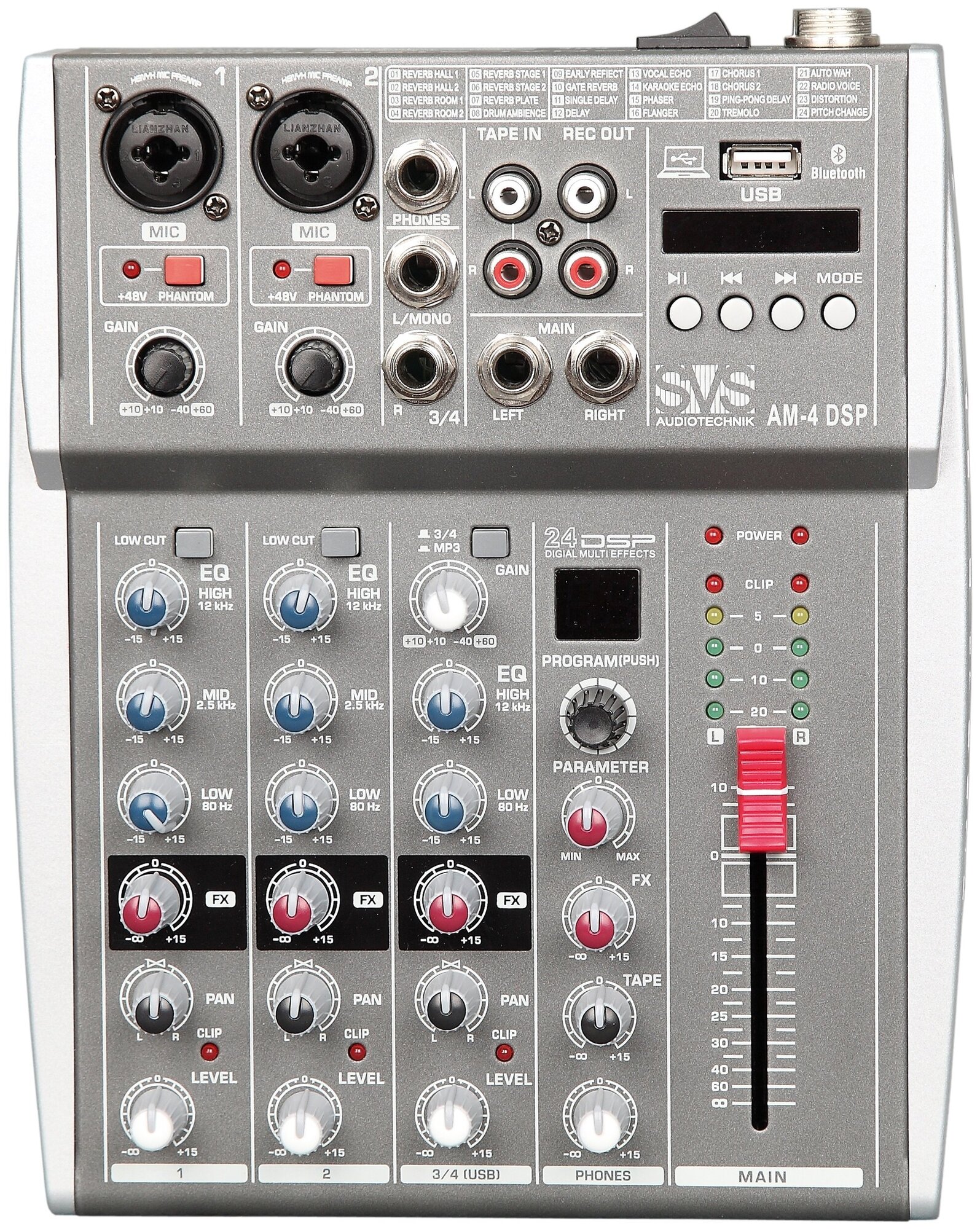 SVS Audiotechnik AM-4 DSP микшерный пульт аналоговый, 4-канальный