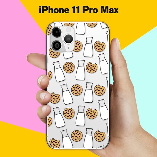 Силиконовый чехол Печеньки и молоко на Apple iPhone 11 Pro Max силиконовый чехол молоко и печеньки на apple iphone 11 pro max