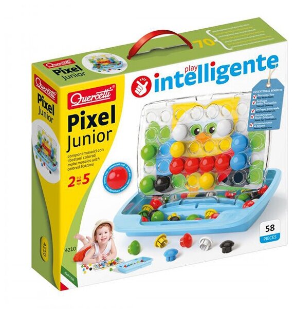 Мозаика Pixel Junior 58 элементов от 2 лет Quercetti