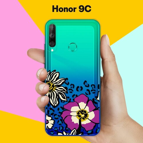 Силиконовый чехол Цветы с узором на Honor 9C силиконовый чехол цветы с узором на honor 9s