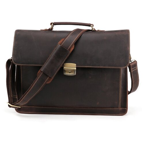 Портфель кожаный мужской Z-TREND, коричневый