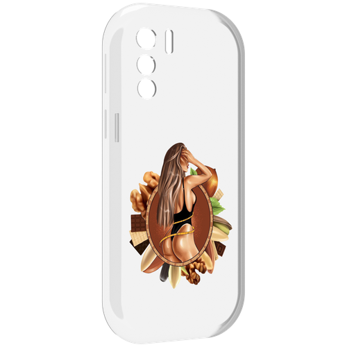 Чехол MyPads девушка-в-черном-купальнике женский для UleFone Note 13P задняя-панель-накладка-бампер