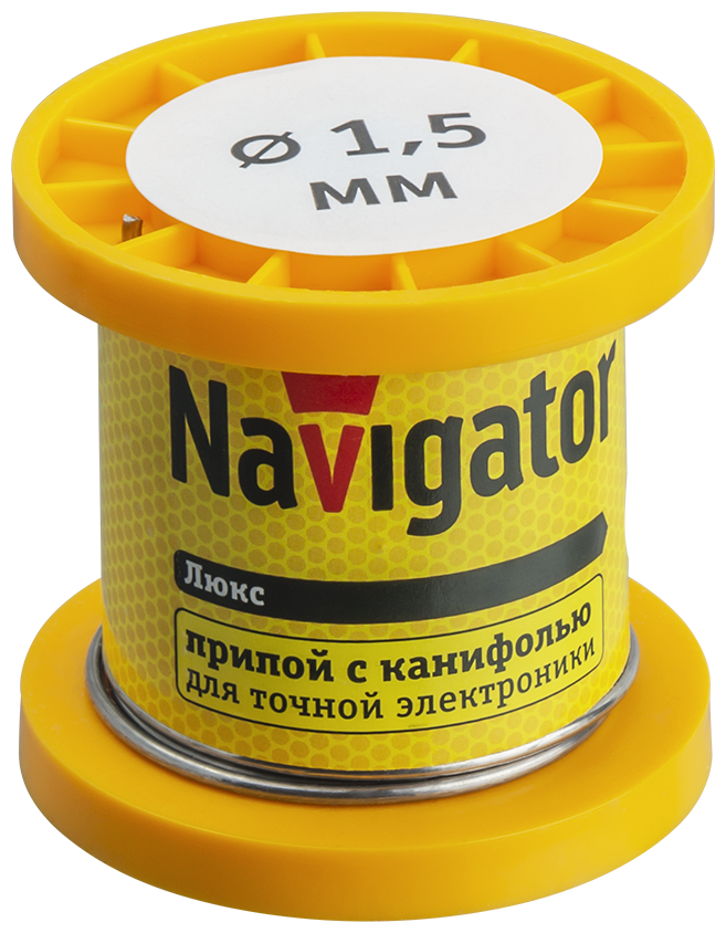 Припои с канифолью ПОС-61 Navigator 93077 NEM-Pos02-61K-1.5-K50