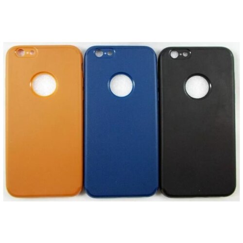 фото Задняя накладка для ip 7/8/se (4,7) силикон рифленая текстура с окном синяя fixtor