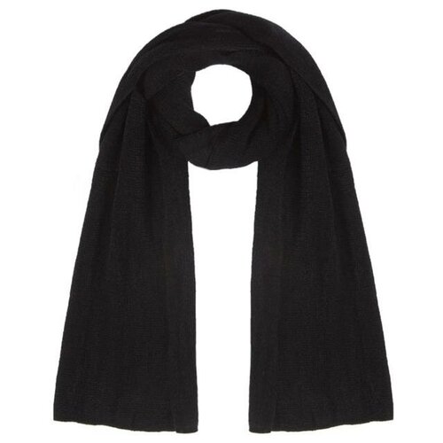 фото Шарф женский шерстяной, цвет чёрный, размер 23х160 rossini