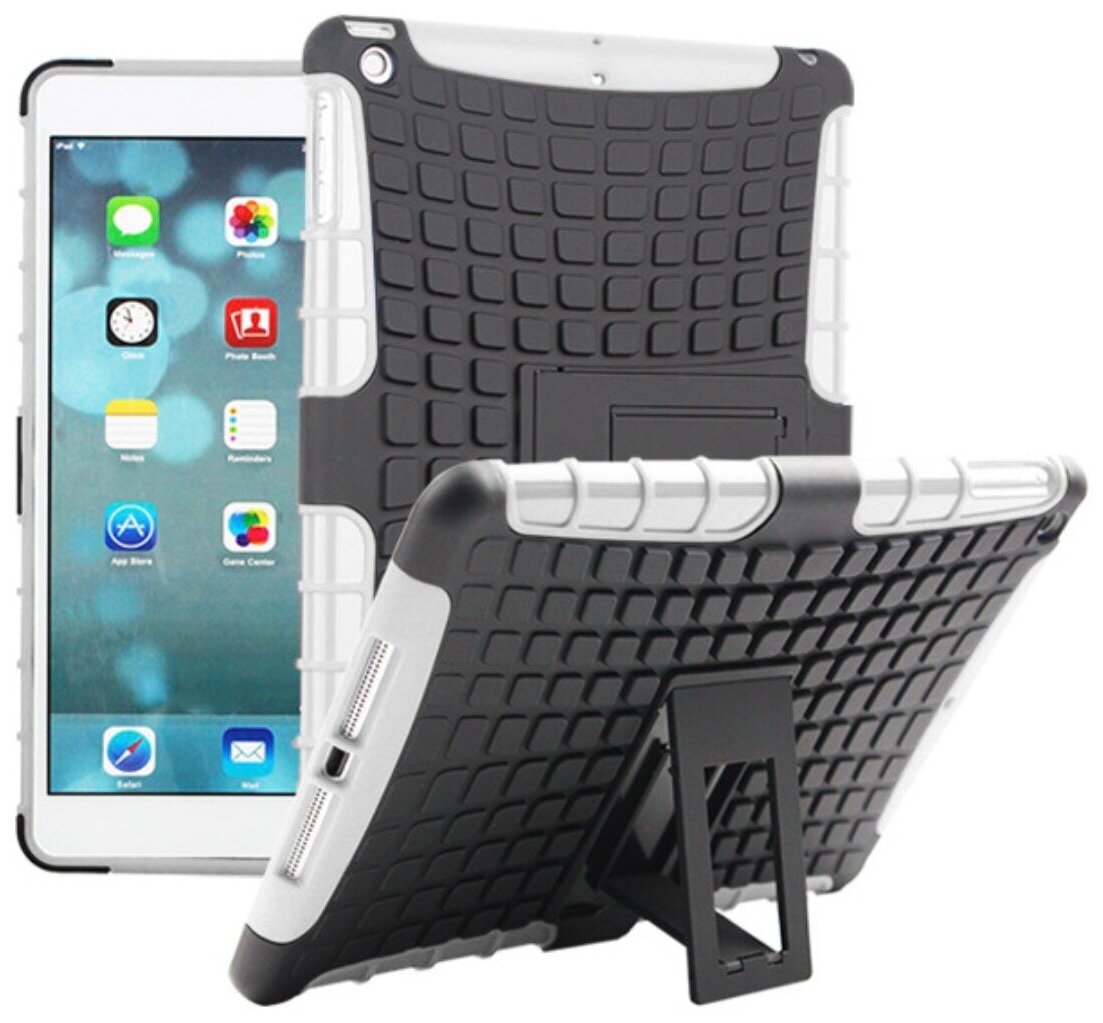 Чехол-бампер MyPads для Apple iPad Air 2 противоударный усиленный ударопрочный белый