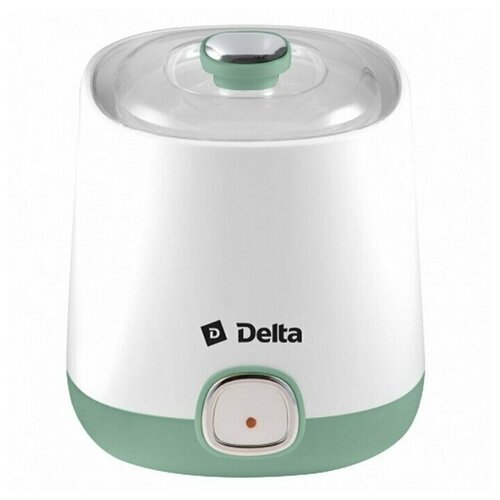 Йогуртница электрическая DELTA DL-8400 : 20 Вт,Объем контейнера 1 л ,белый с серо-зеленым