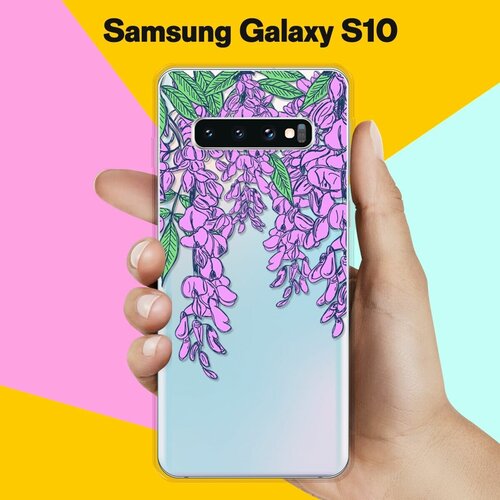 Силиконовый чехол Цветы фиолетовые на Samsung Galaxy S10 силиконовый чехол цветы фиолетовые на samsung galaxy a51