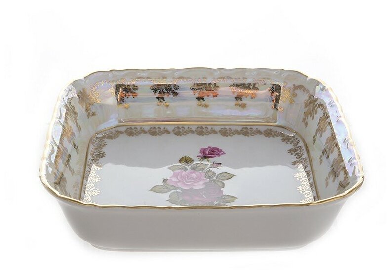 фото Cалатник квадратный 24 см. «Роза» (Carlsbad)