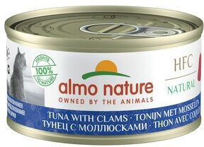 Almo Nature (консервы) консервы для кошек с тунцом и моллюсками 75% мяса 70 г. (24 шт)