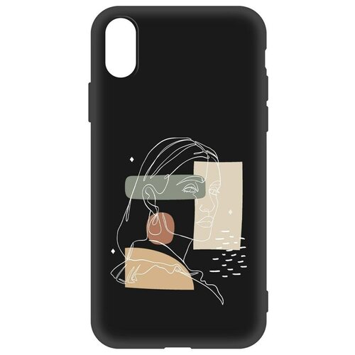 Чехол-накладка Krutoff Soft Case Уверенность для iPhone XS черный чехол накладка krutoff soft case уверенность для iphone 15 plus черный