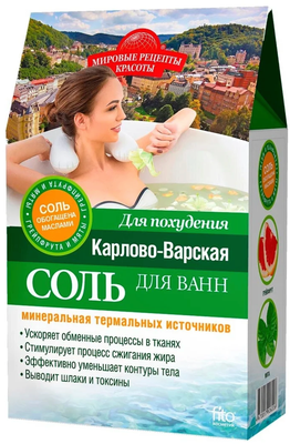 Фито косметик / Fito - Карлово-Варская соль для ванн для похудения коробка 500 г