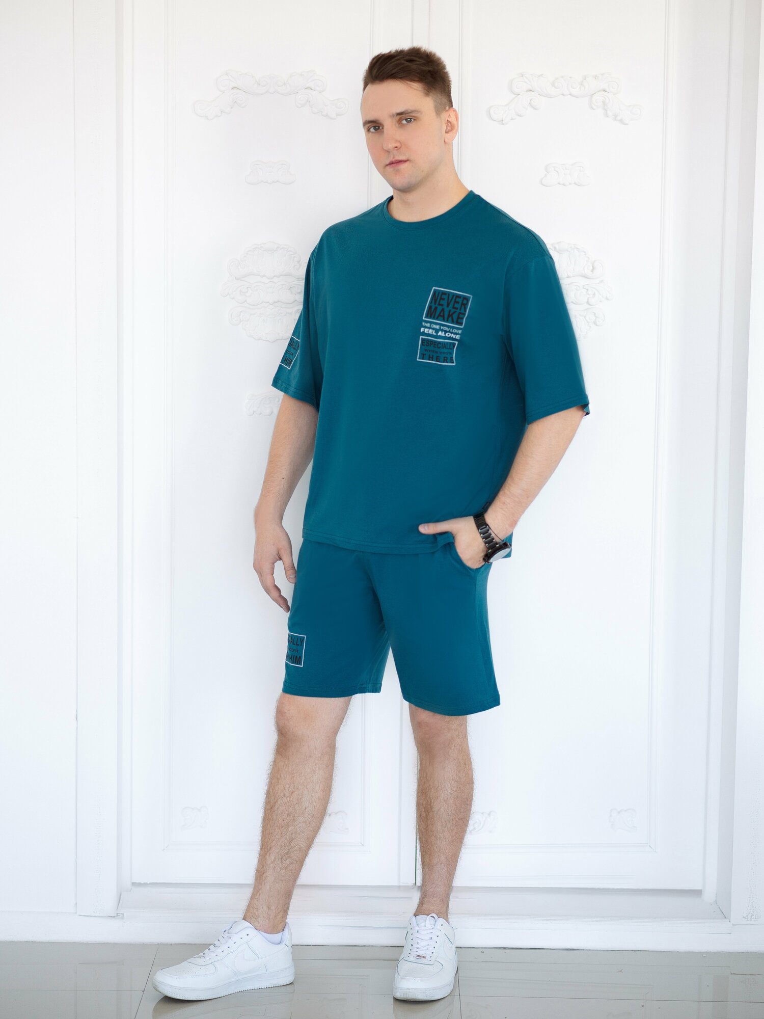 Комплект домашний мужской шорты с футболкой (623-22 р116 (176) 67) LIDEKO - фотография № 13
